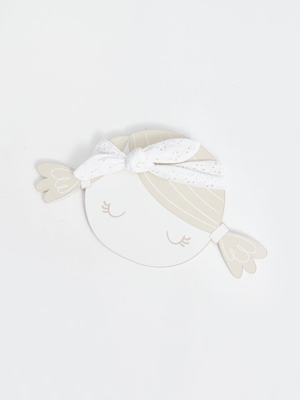 Ekru Fiyonk Detaylı Kız Bebek Saç Bandı