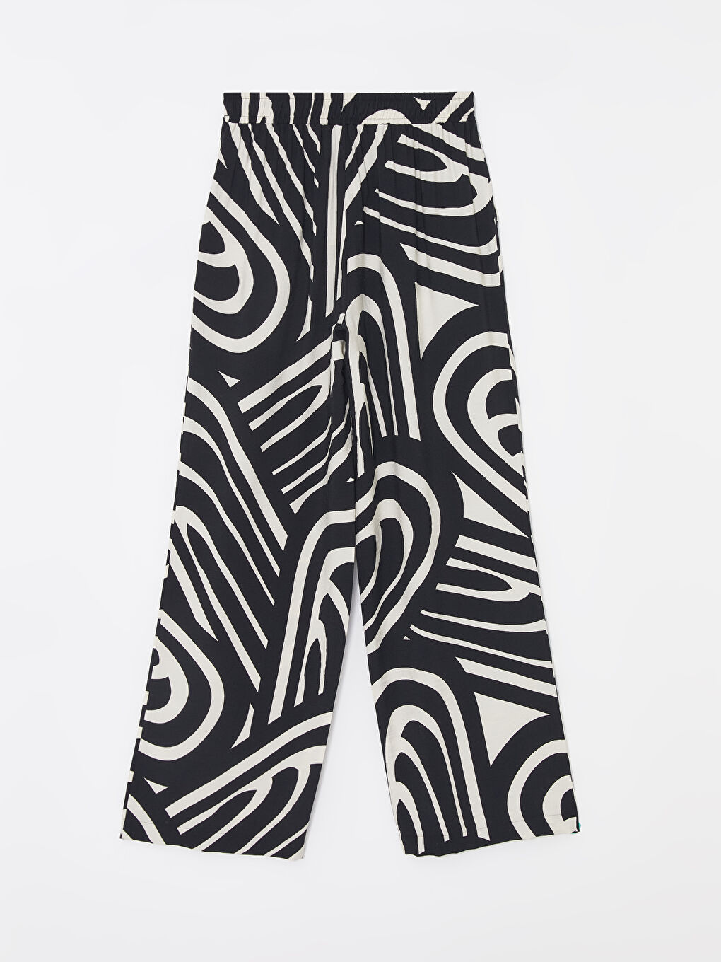 Elasticated Waist Patterned Women's Trousers -S4NL19Z8-LQJ