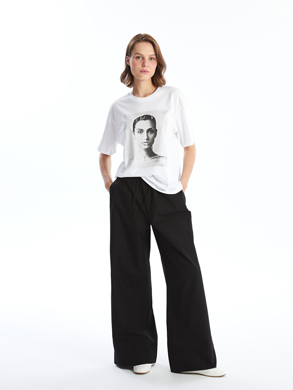 Elastic Waist Regular Bell-Bottoms Women's Trousers -S4NL20Z8-CVL