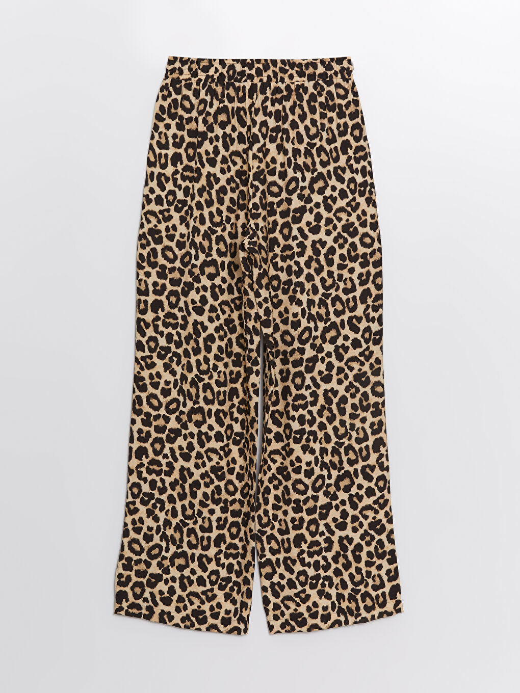 Elasticated Waist Leopard Print Women's Trousers -S4NL24Z8-LQY