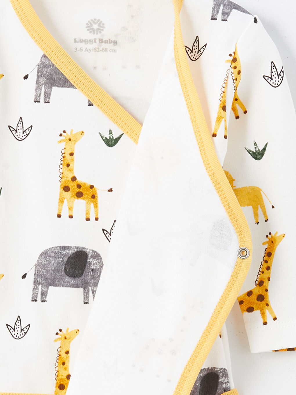 Lila V Yaka Erkek Bebek Zıbın Patikli Alt Takım-5