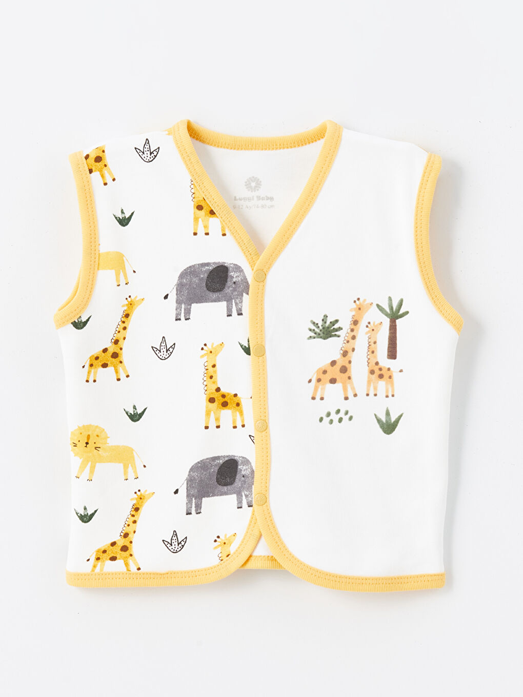 Lila V Yaka Erkek Bebek Yelek