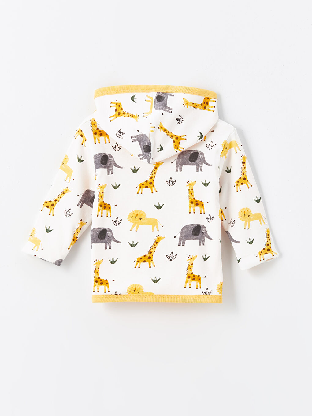 Lila Kapüşonlu Erkek Bebek Hırka-1