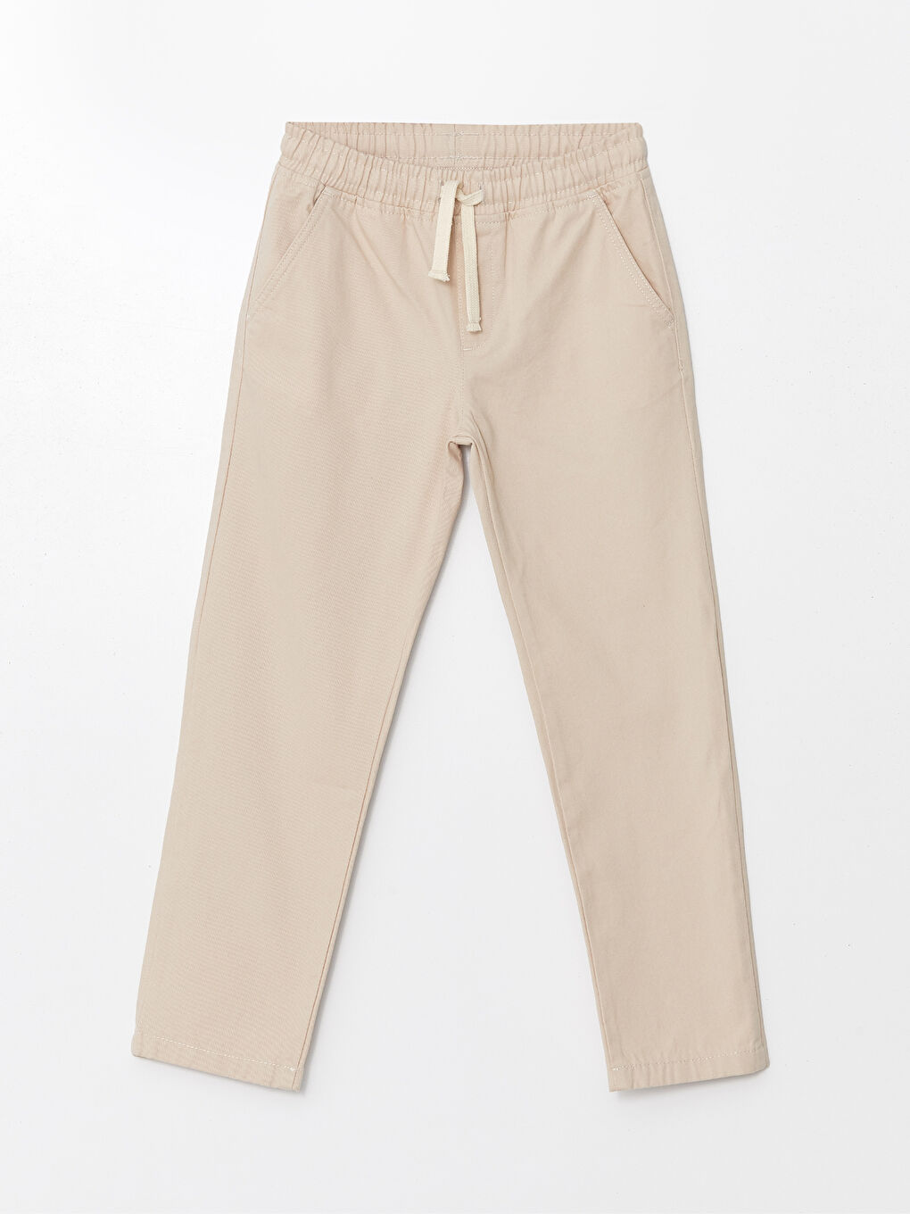 Bej Beli Lastikli Erkek Çocuk Pantolon