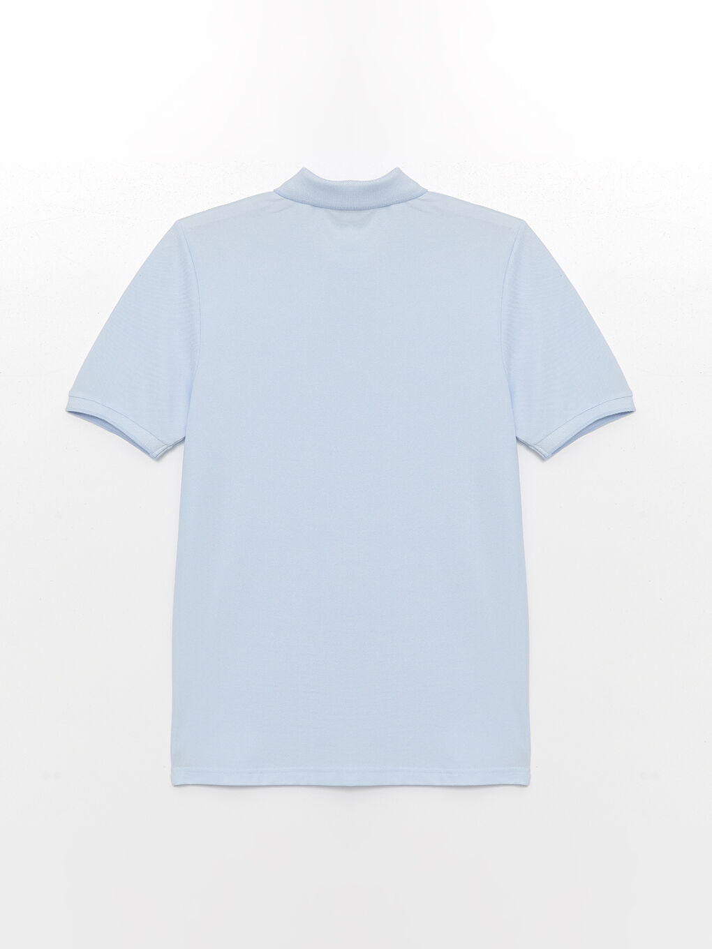 Mavi Polo Yaka Kısa Kollu Erkek Tişört-5
