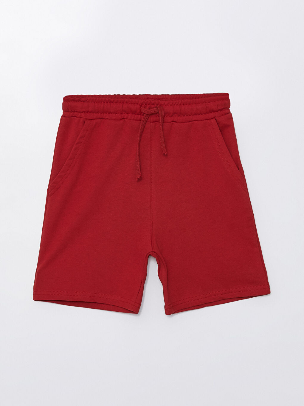 Kırmızı Beli Lastikli Erkek Çocuk Şort