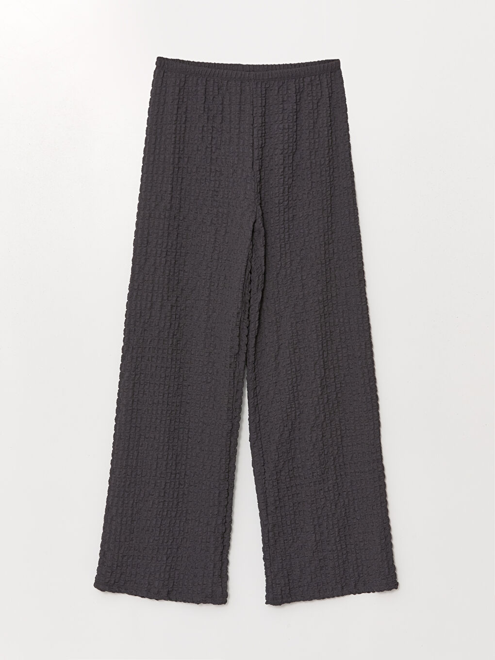 Antrasit Beli Lastikli Rahat Kalıp Kadın Pantolon-4