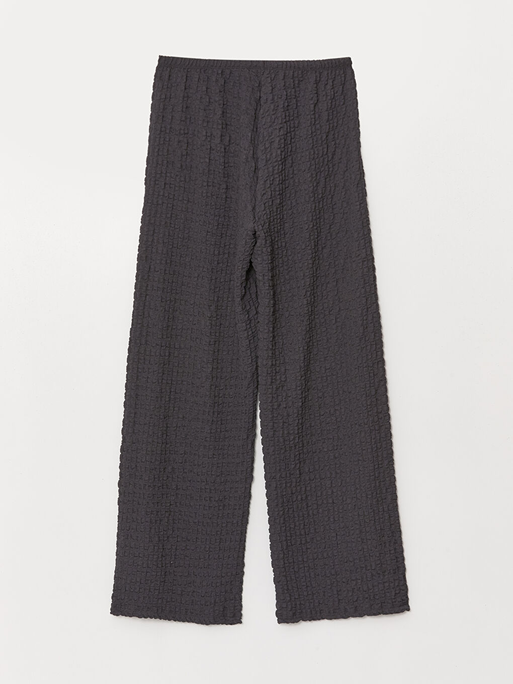 Antrasit Beli Lastikli Rahat Kalıp Kadın Pantolon-5