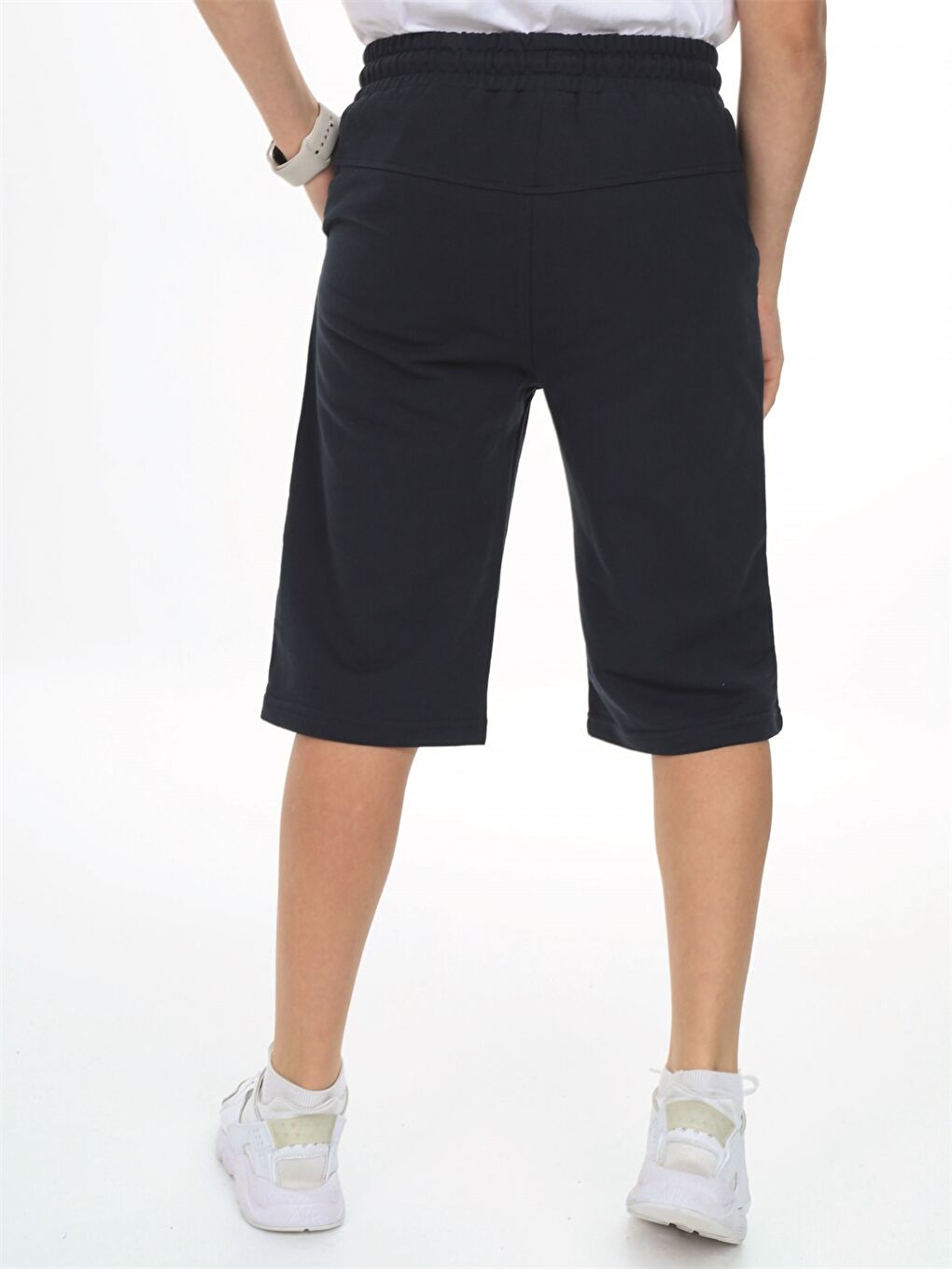 Lacivert Beli Lastikli Baskılı Erkek Çocuk Kapri-3