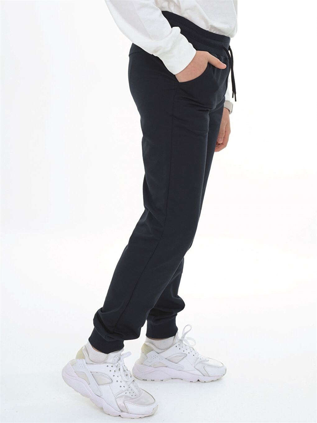 Lacivert Beli Lastikli Baskılı Erkek Çocuk Eşofman Altı-2