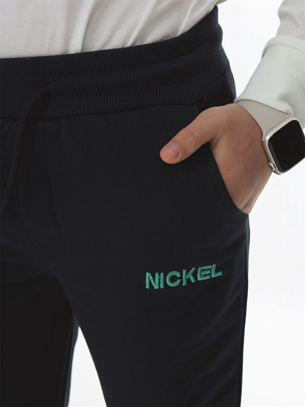 Lacivert Beli Lastikli Baskılı Erkek Çocuk Eşofman Altı-3