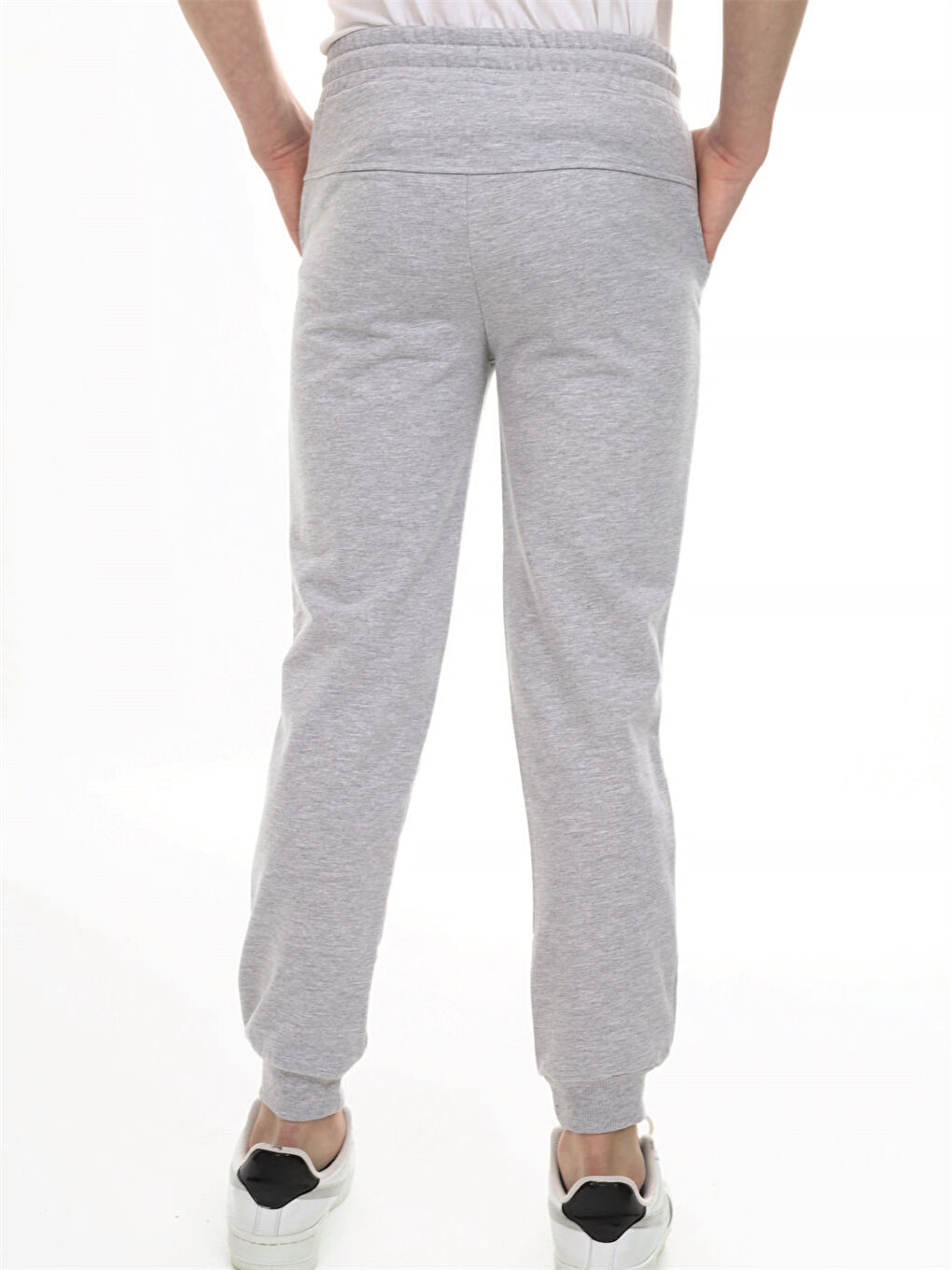 Gri Beli Lastikli Baskılı Erkek Çocuk Eşofman Altı-3