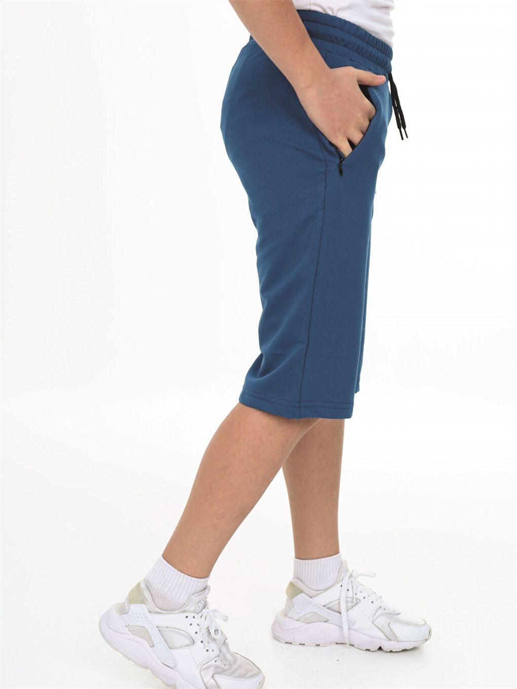 Petrol Beli Lastikli Baskılı Erkek Çocuk Kapri-2