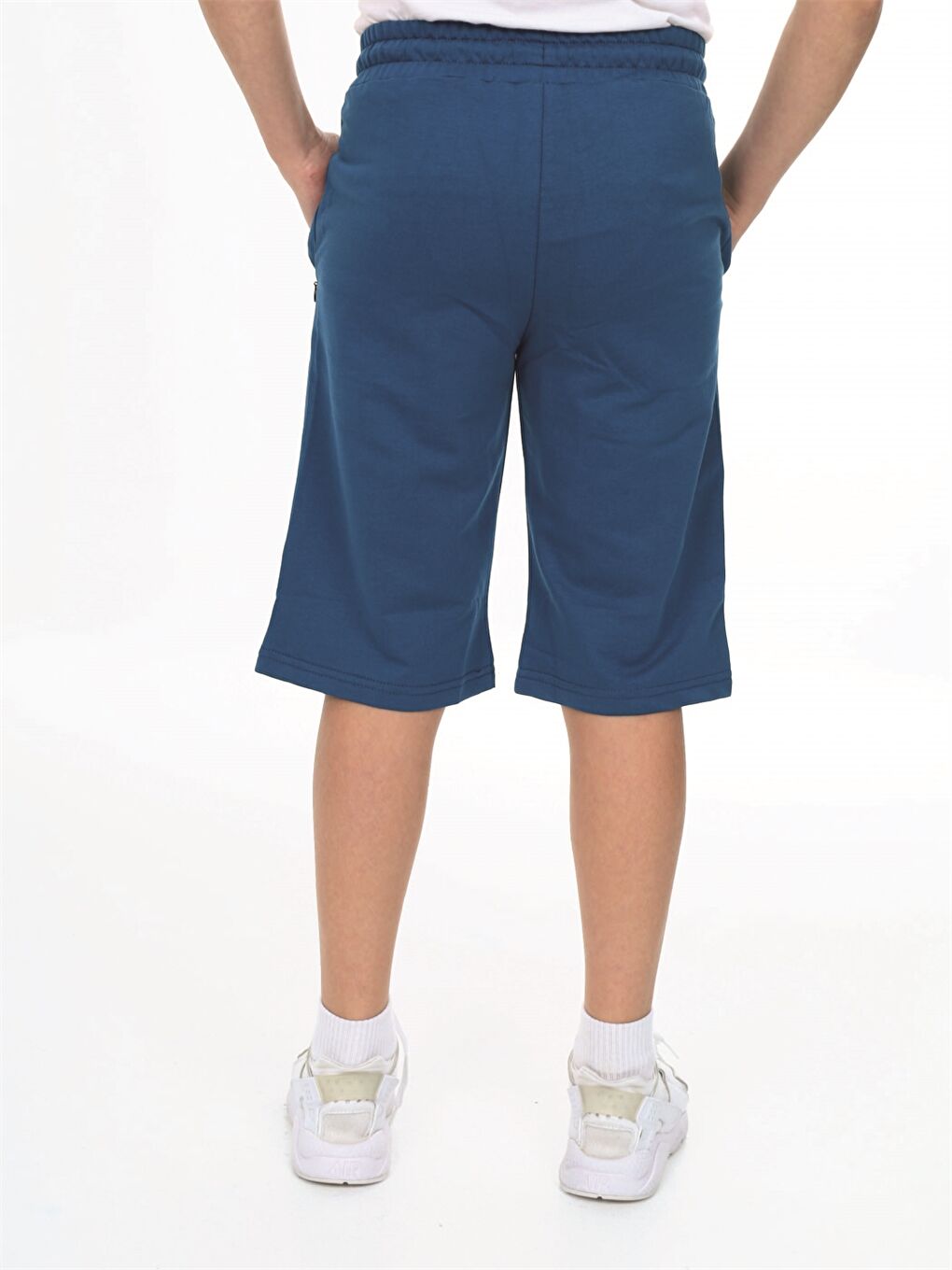 Petrol Beli Lastikli Baskılı Erkek Çocuk Kapri-4