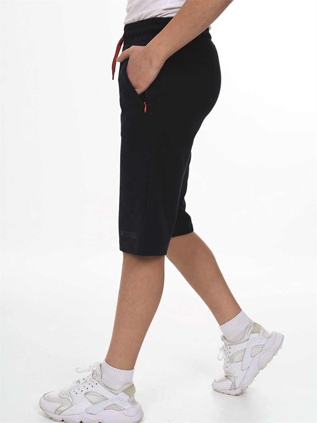 Lacivert Beli Lastikli Baskılı Erkek Çocuk Kapri-1