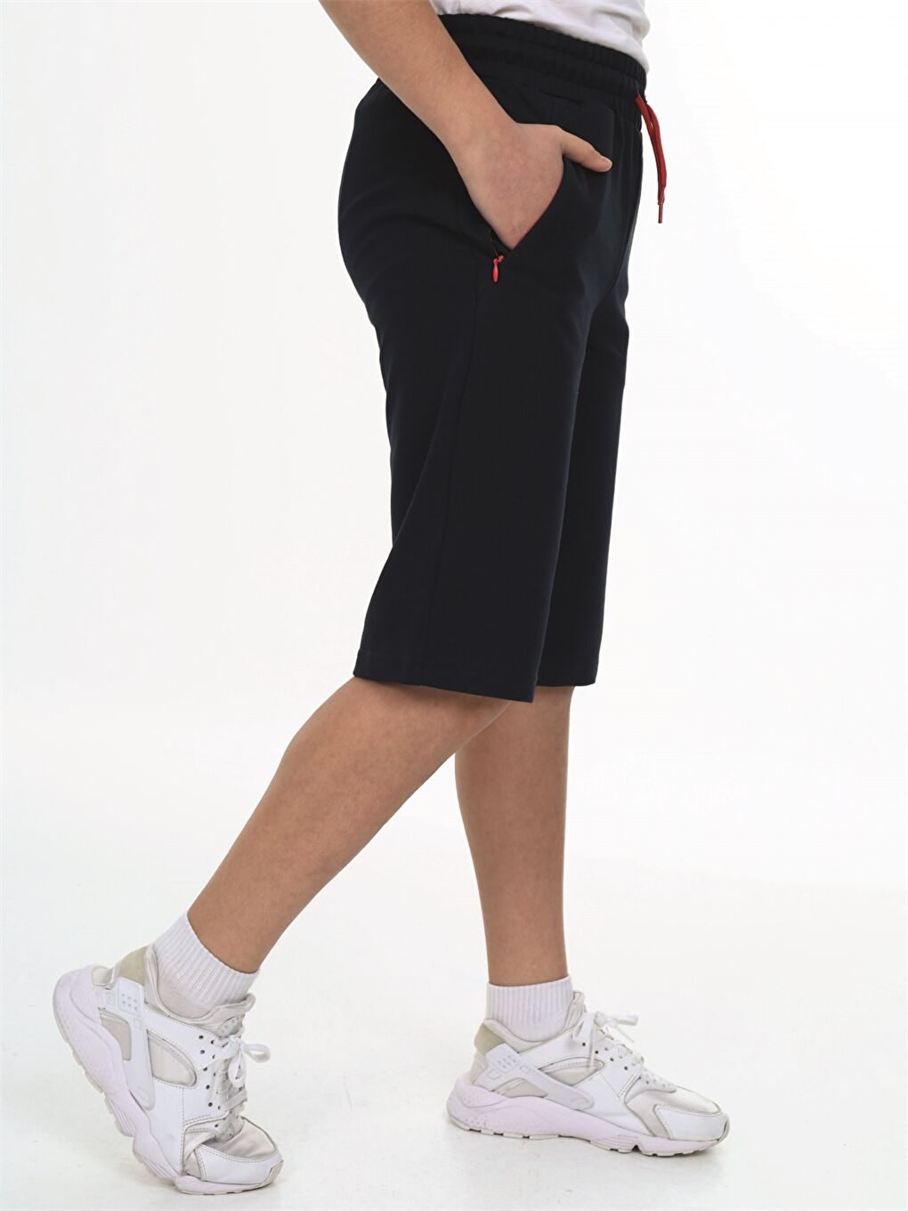 Lacivert Beli Lastikli Baskılı Erkek Çocuk Kapri-2