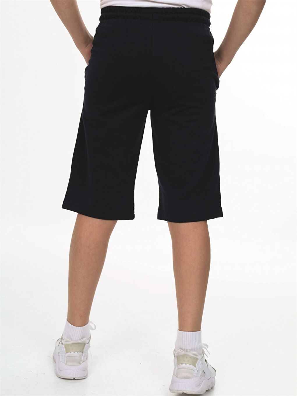 Lacivert Beli Lastikli Baskılı Erkek Çocuk Kapri-3