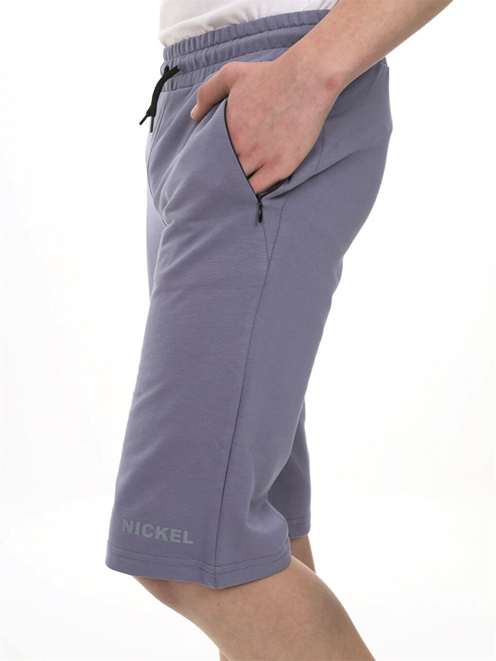 Gri Beli Lastikli Baskılı Erkek Çocuk Kapri-4