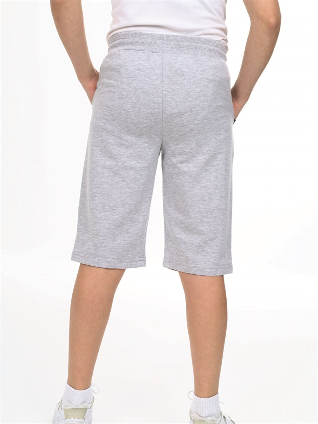 Gri Beli Lastikli Önü Garnili Erkek Çocuk Kapri-4