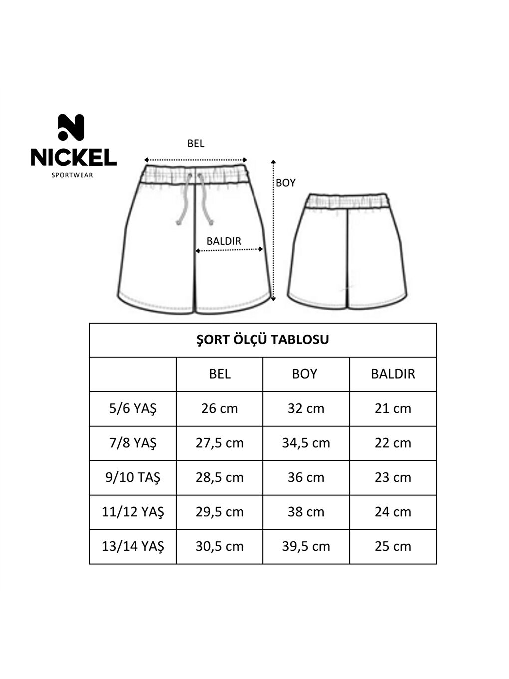 NICKEL Gri Beli Lastikli Baskılı Kız Çocuk Şort - 3