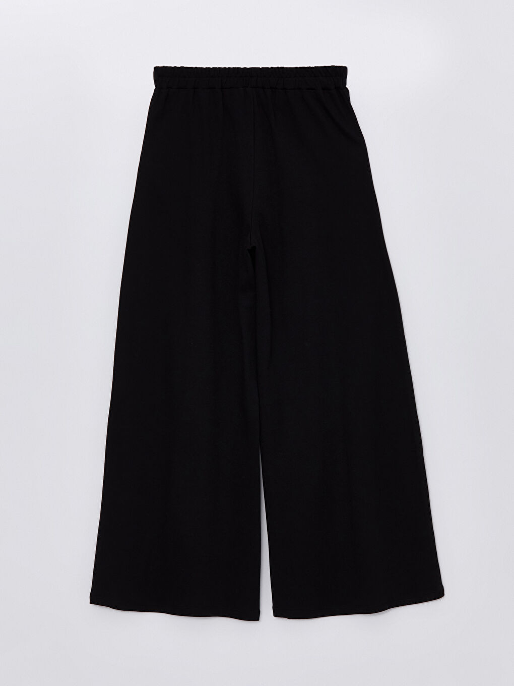 Elasticated Waist Plain Wide Leg Women's Trousers-1
