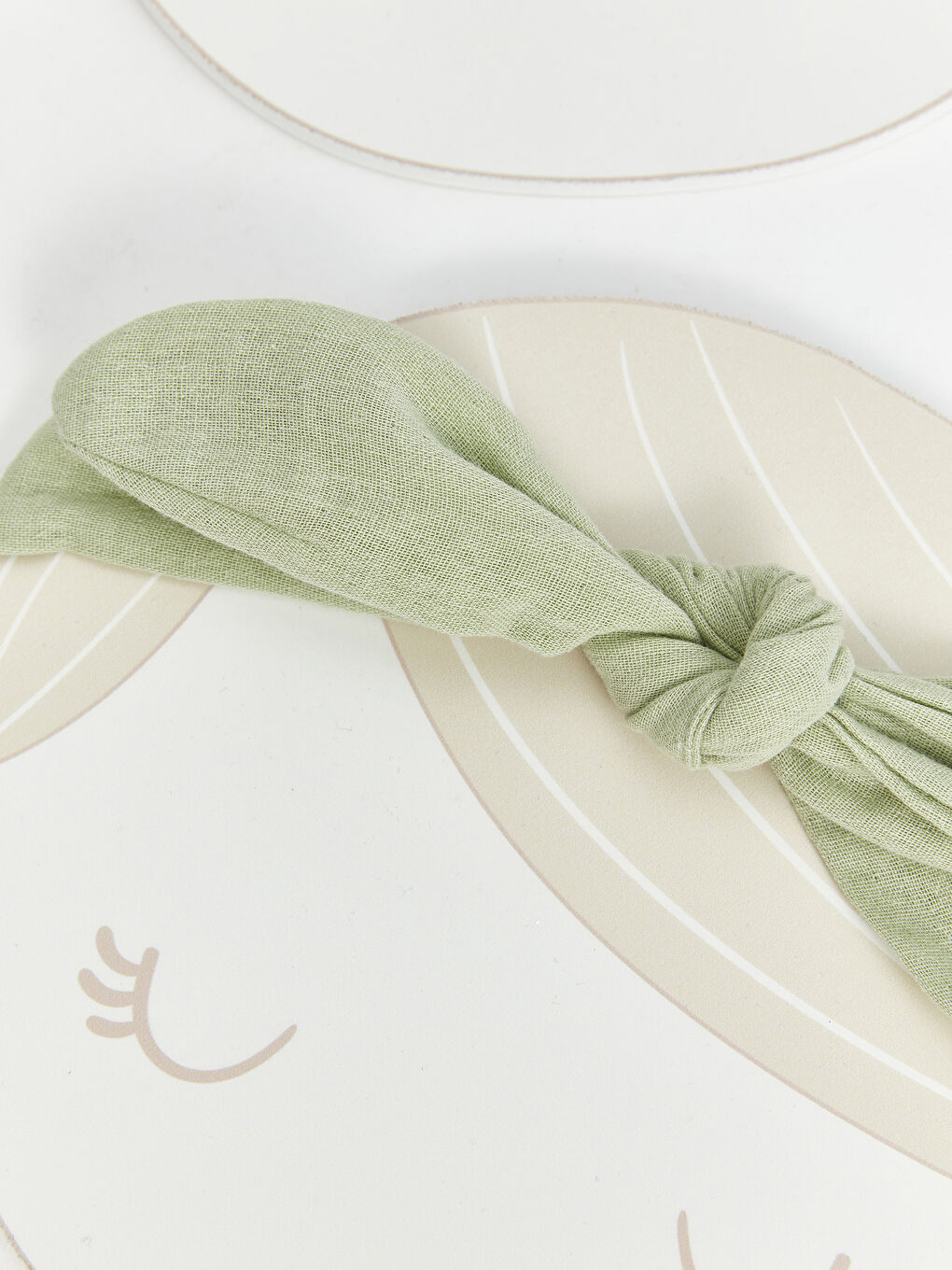 Yeşil Fiyonk Detaylı Kız Bebek Saç Bandı 2'li-1