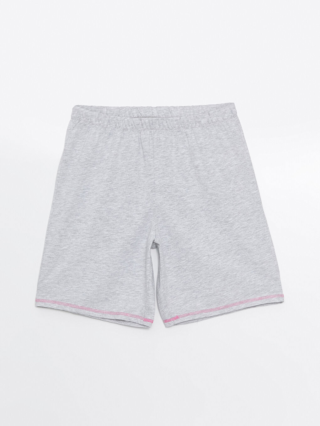 Gri Beli Lastikli Kadın Şort Pijama Altı