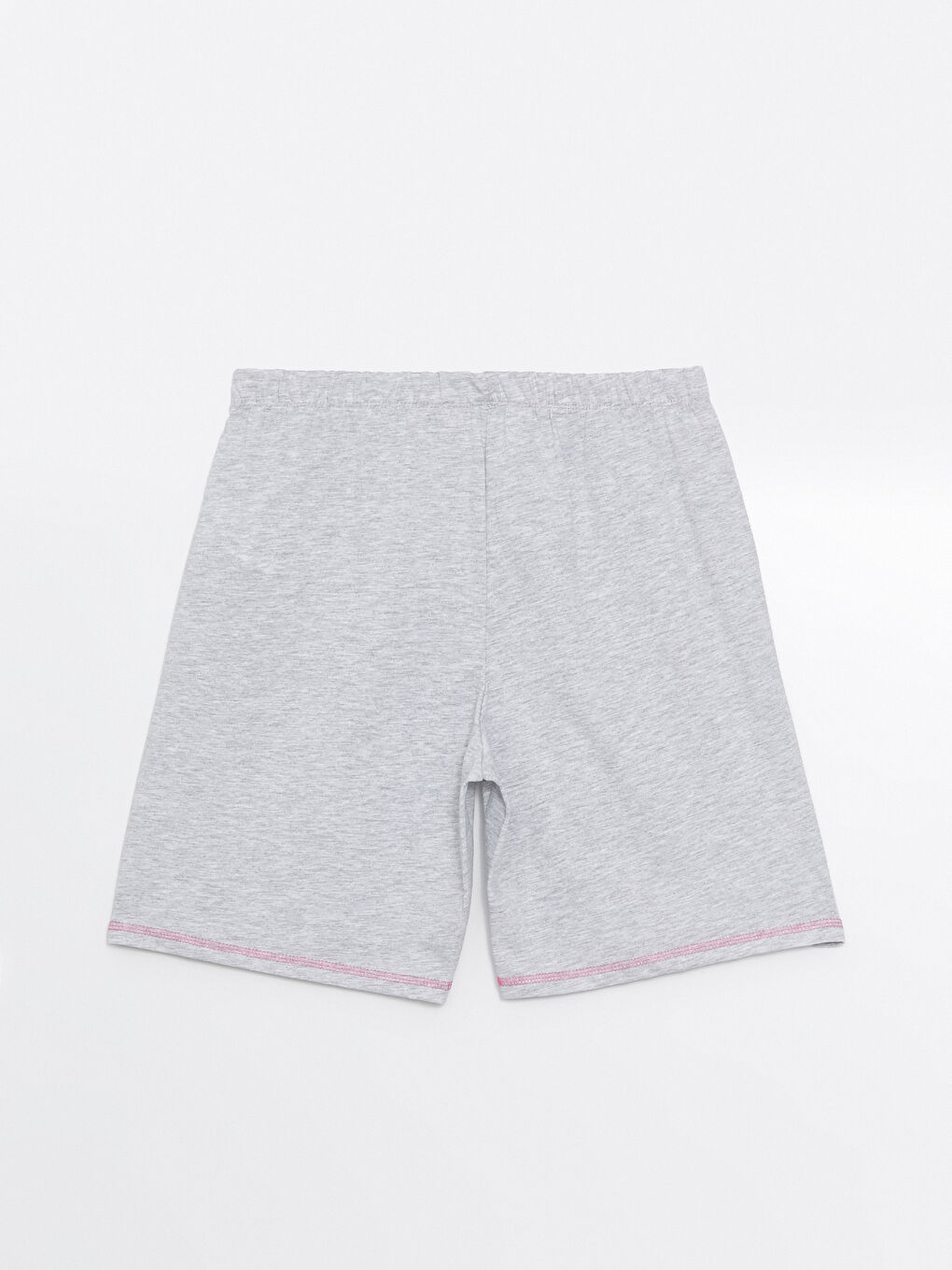 Gri Beli Lastikli Kadın Şort Pijama Altı-1