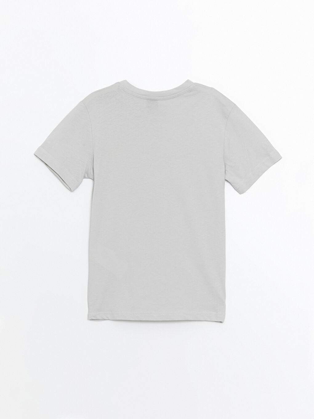 Gri Bisiklet Yaka Baskılı Kısa Kollu Erkek Çocuk Tişört-2