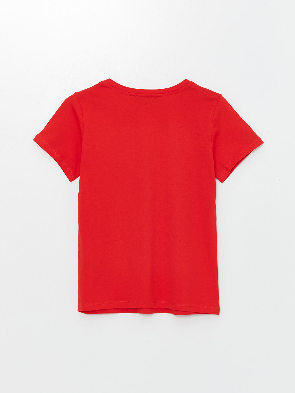 Kırmızı Bisiklet Yaka Atatürk İmza Baskılı Kısa Kollu Kadın Tişört-6