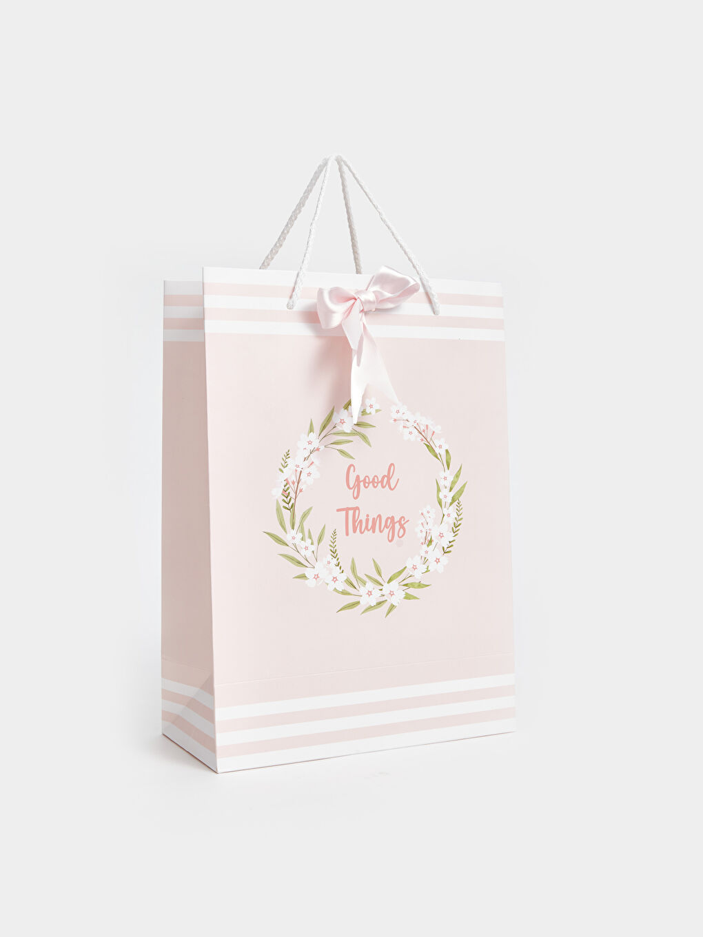 Pembe Yazı Baskılı Karton Poşet-1