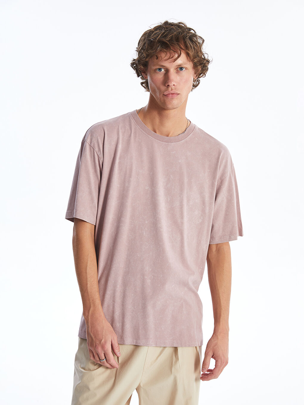 Crew Neck Short Sleeve Combed Cotton Men's T-shirt -S4NS13Z8-J2Z