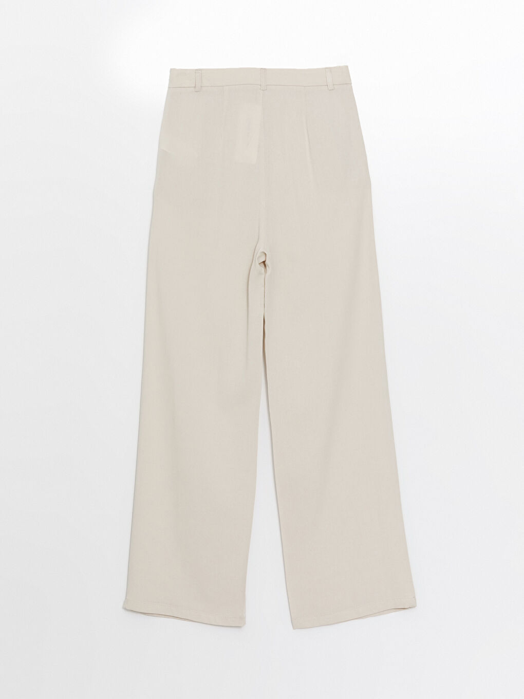 Regular Fit Plain Linen Blend Women's Trousers -S4NS24Z8-VL2