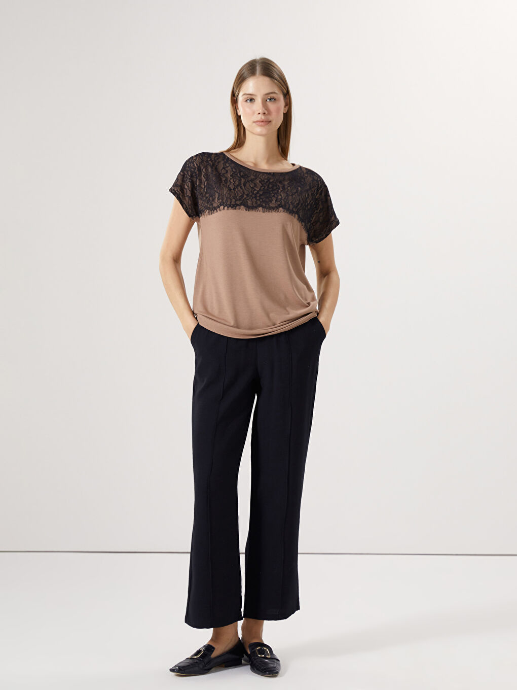 Crew Neck Embroidered Short Sleeve Women's T-Shirt -S4NS86Z8-QZV