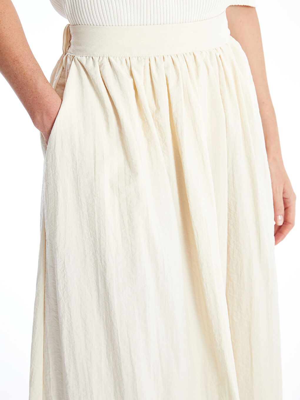 Elastic Waist Straight A-Cut Women's Skirt -S4NS92Z8-YH6