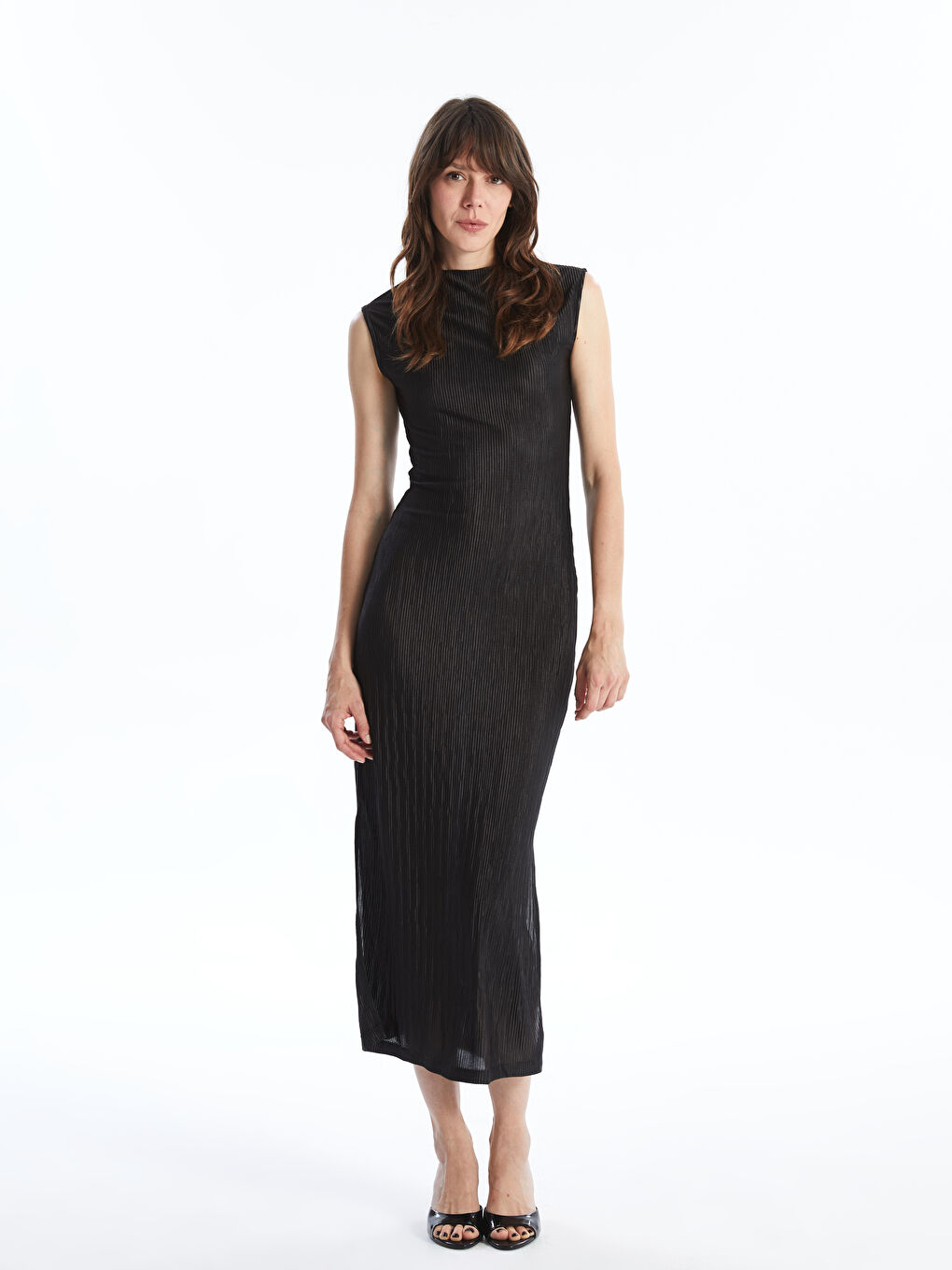 Crew Neck Straight Women Dress -S4NT25Z8-CVL
