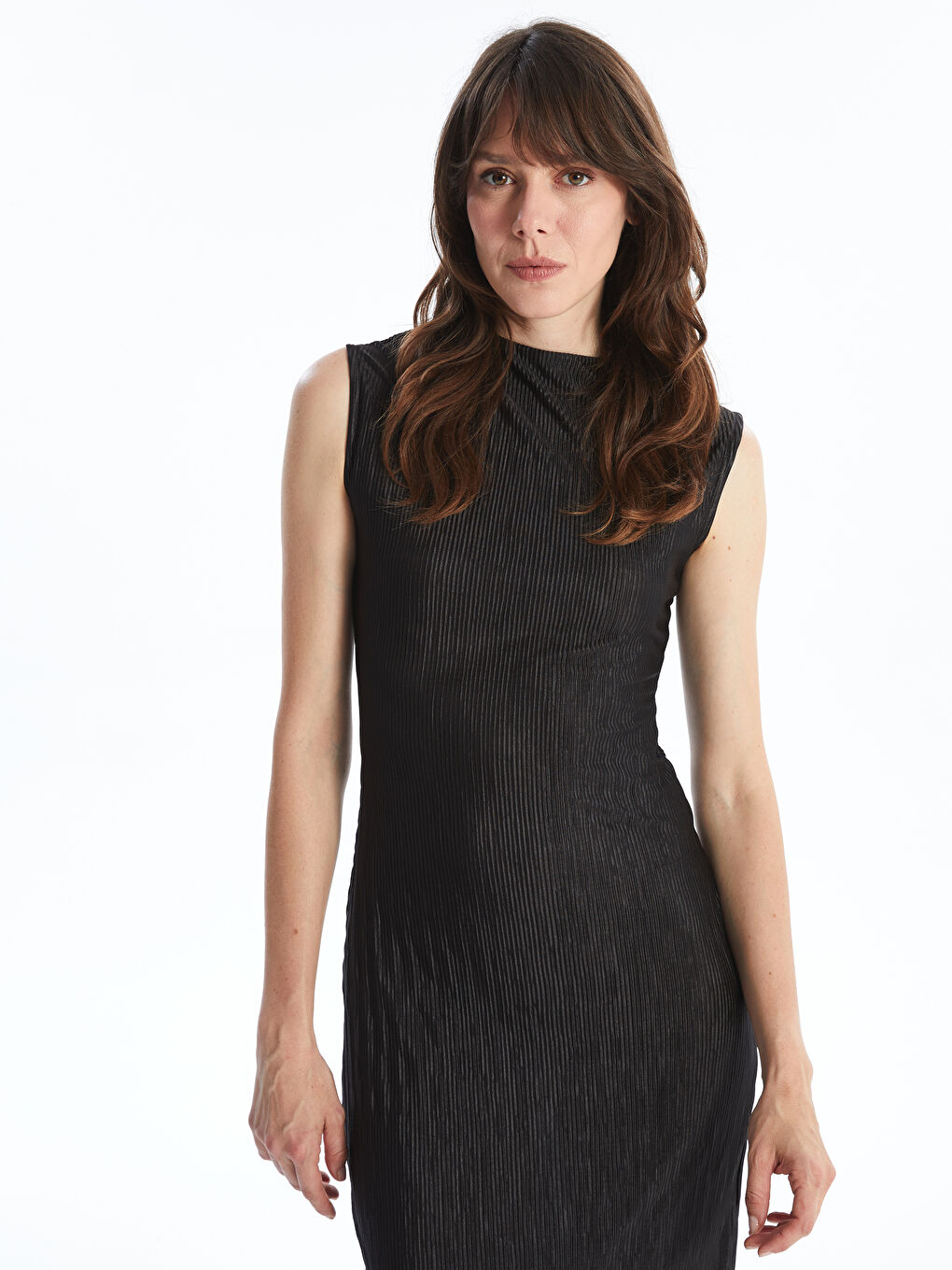 Crew Neck Straight Women Dress -S4NT25Z8-CVL