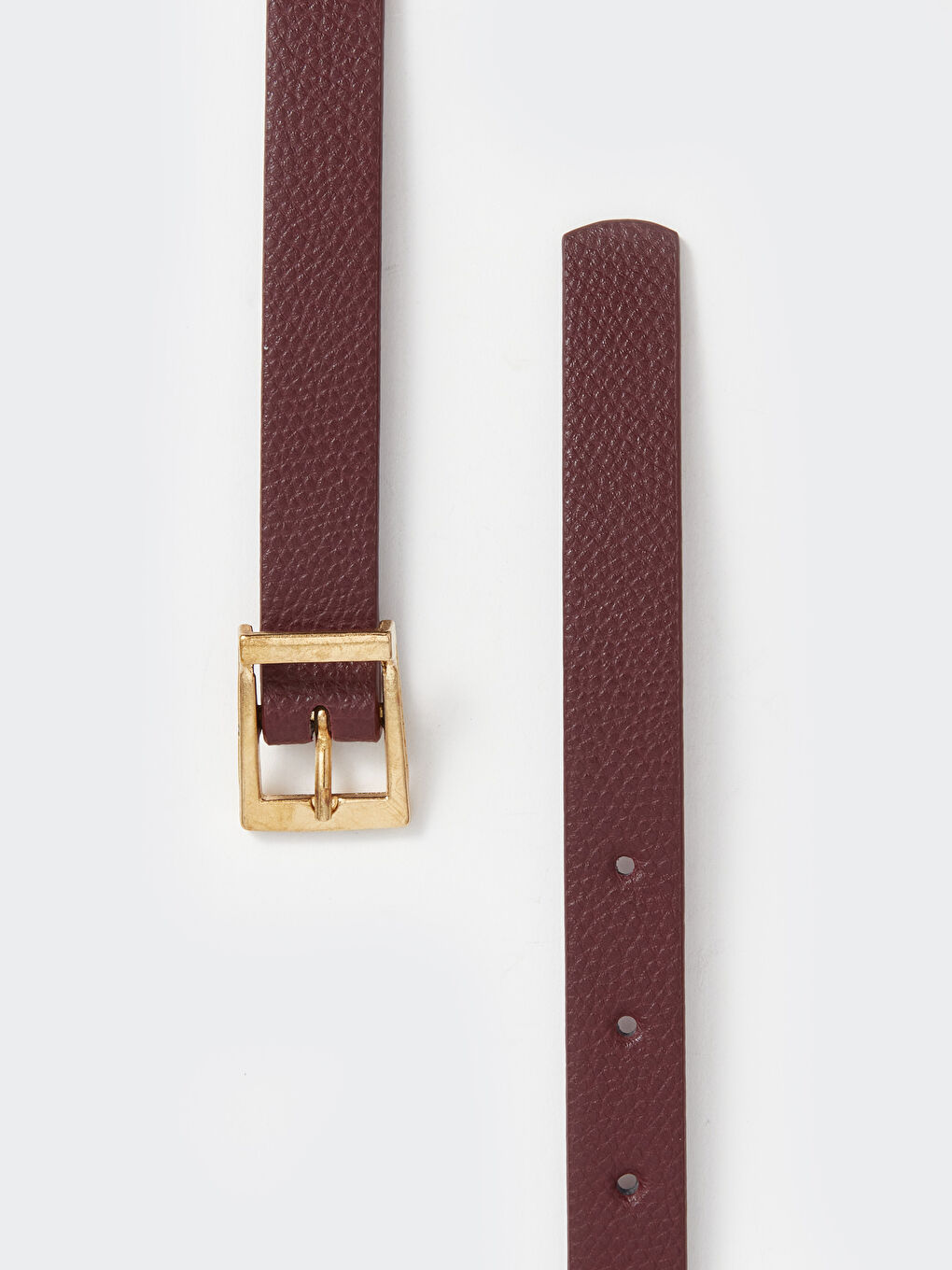 Kırmızı Deri Görünümlü Kadın Kemer