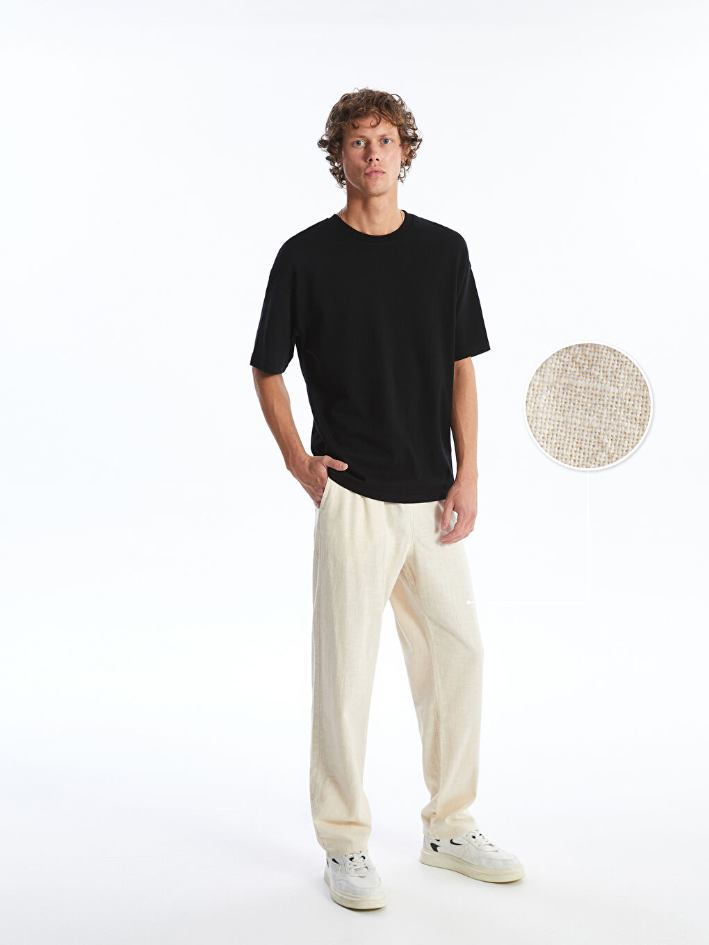 Comfortable Fit Poplin Men's Trousers -S4NT71Z8-FT0
