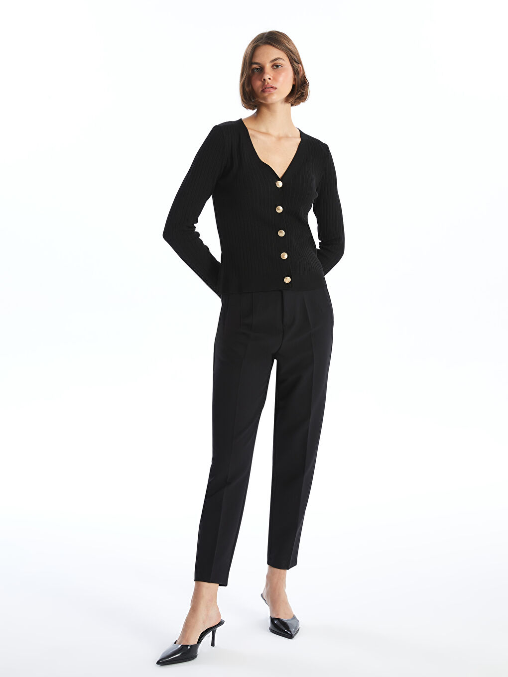 Women's Carrot Fit Regular Trousers -S4NT72Z8-CVL