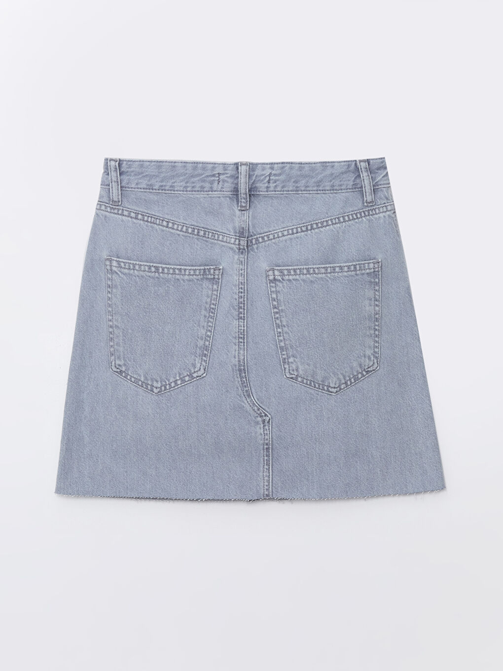 Mavi Dar Fit Kadın Jean Etek-7