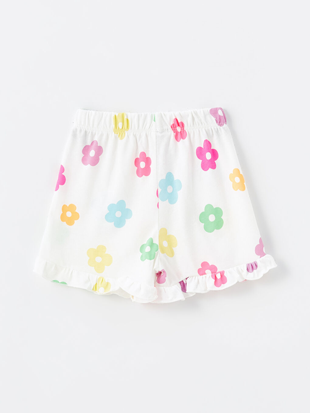 Шорты с принтом и эластичным поясом для малышек девочек-1