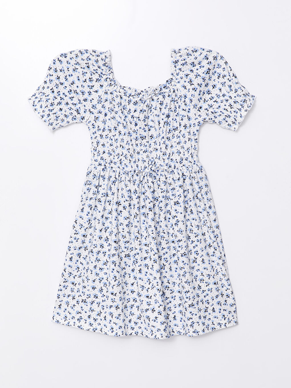 Square Collar Floral Girl's Dress -S4NY53Z4-LRA