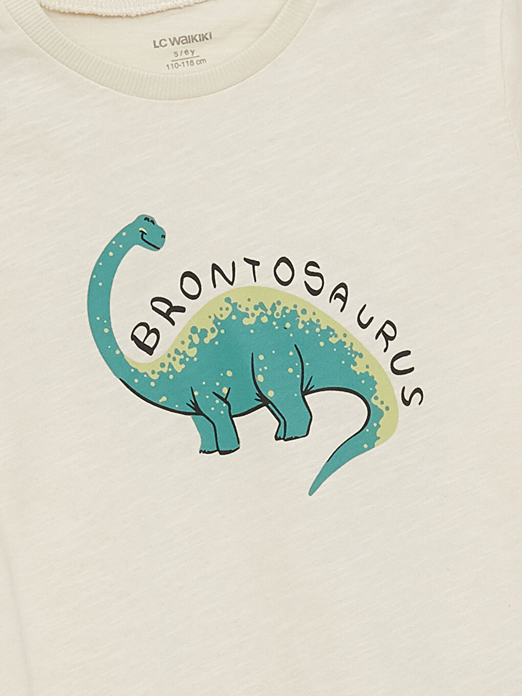 Bej Dinozor Baskılı Erkek Çocuk Tişört-2