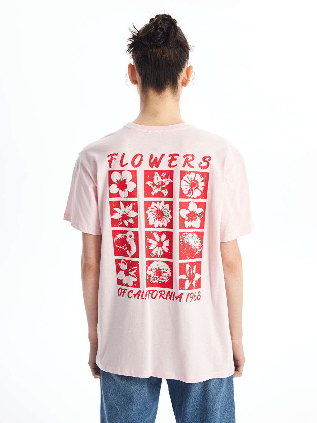 Crew Neck Printed Short Sleeve Women's T-shirt -S4NY75Z8-YBN