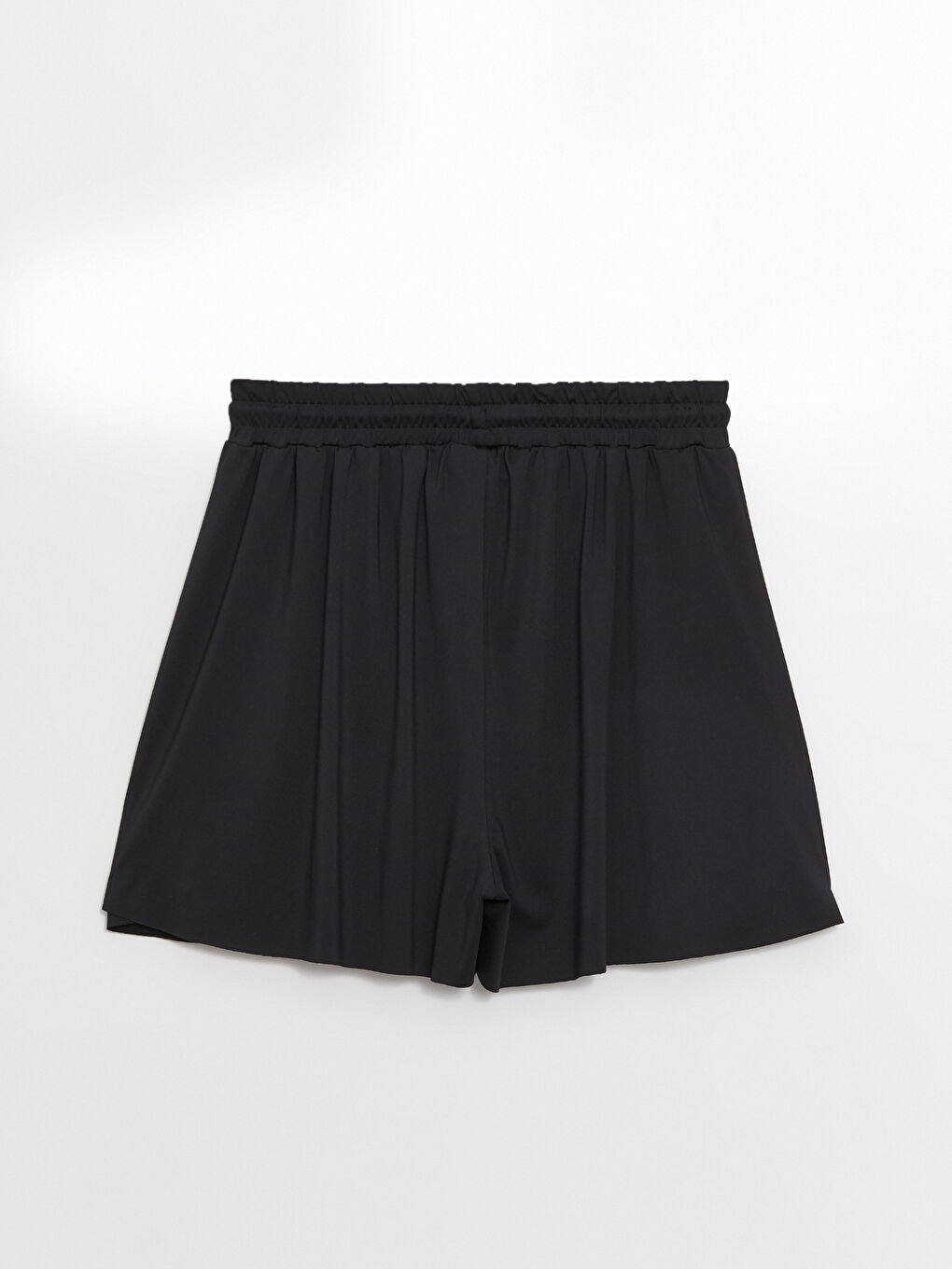 Siyah Beli Lastikli Kadın Şort-5