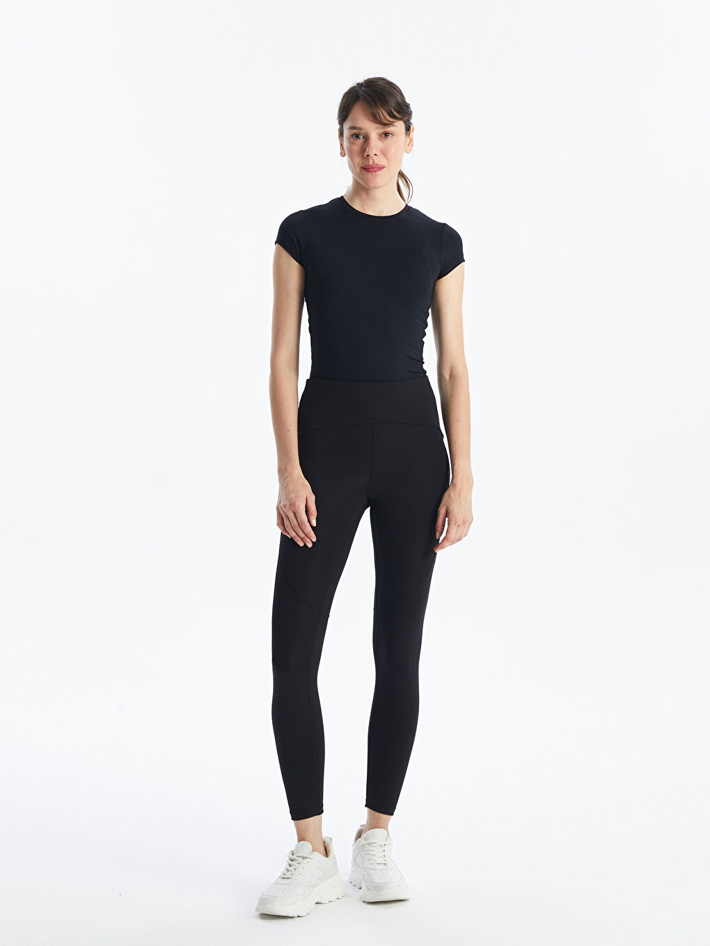Women's Elastic Waist Sport Leggings -S4O032Z8-LKX