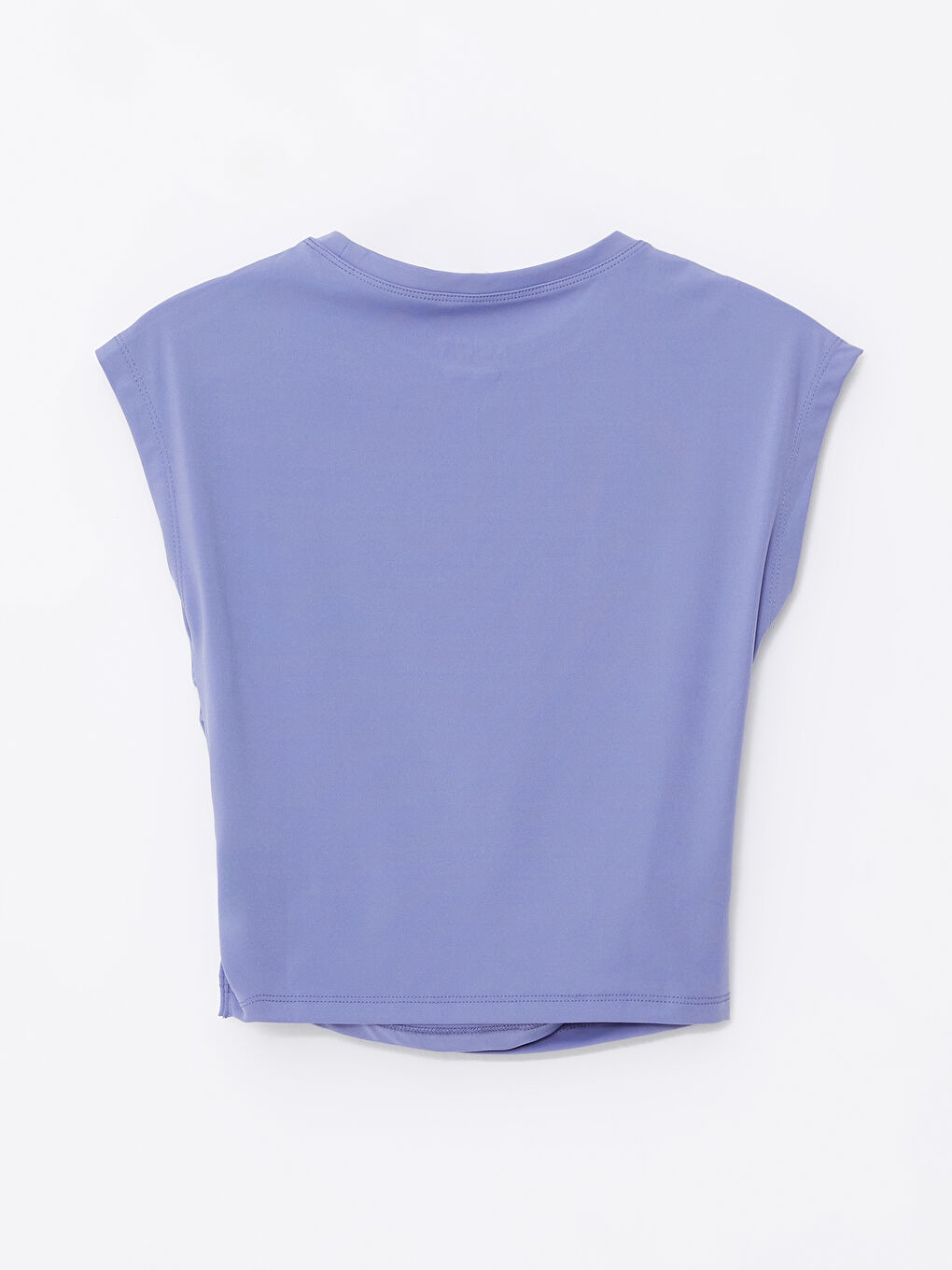 Mor Bisiklet Yaka Büzgülü Kadın Crop-5