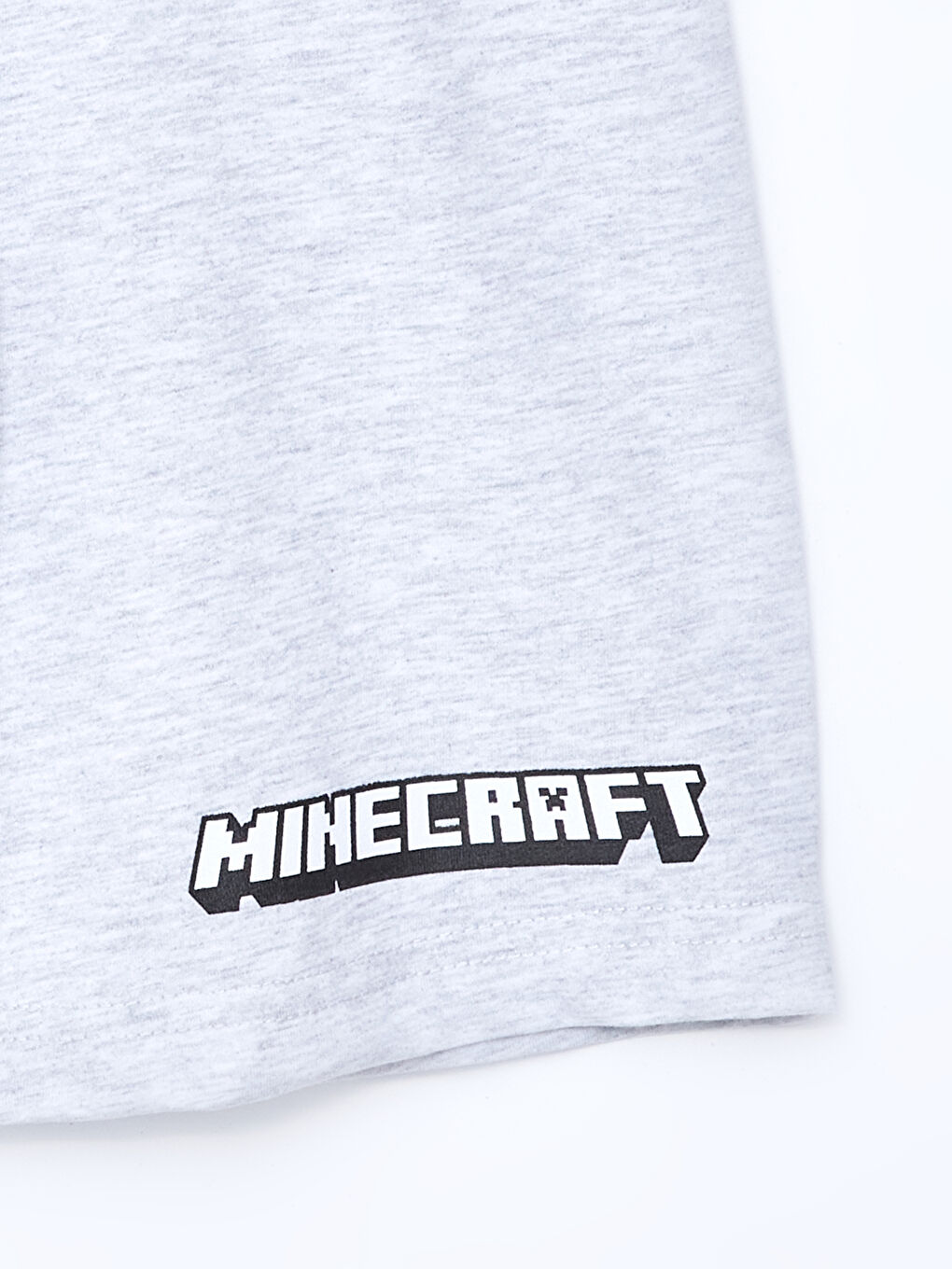 LCW Kids Yeşil Bisiklet Yaka Minecraft Baskılı Erkek Çocuk Şortlu Pijama Takımı - 5