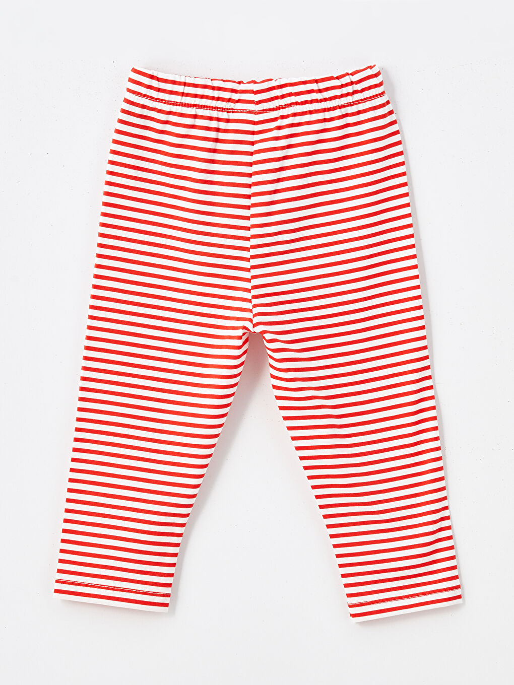 Kırmızı Beli Lastikli Kız Bebek Baskılı Tayt-1